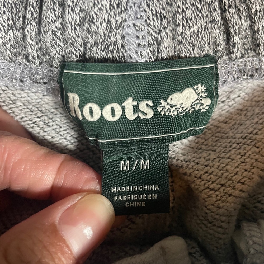 Roots Canada Sweatpants Womens Medium Gray Jogger Logo Lounge Activewear Comfort - Picture 2 of 8